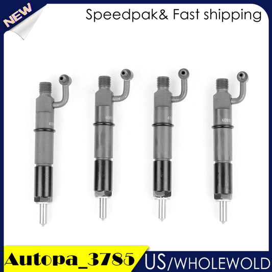 New Set of 4 Fuel Injectors 4089877 Suitable for B3.3 Diesel Engine Part