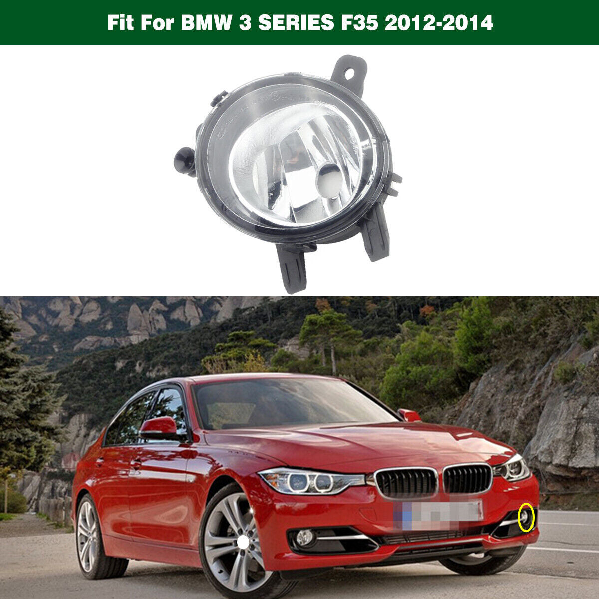 Left Clear Front Fog Light Bumper Driving Lamp for BMW 3 SERIES F35 2012-2014