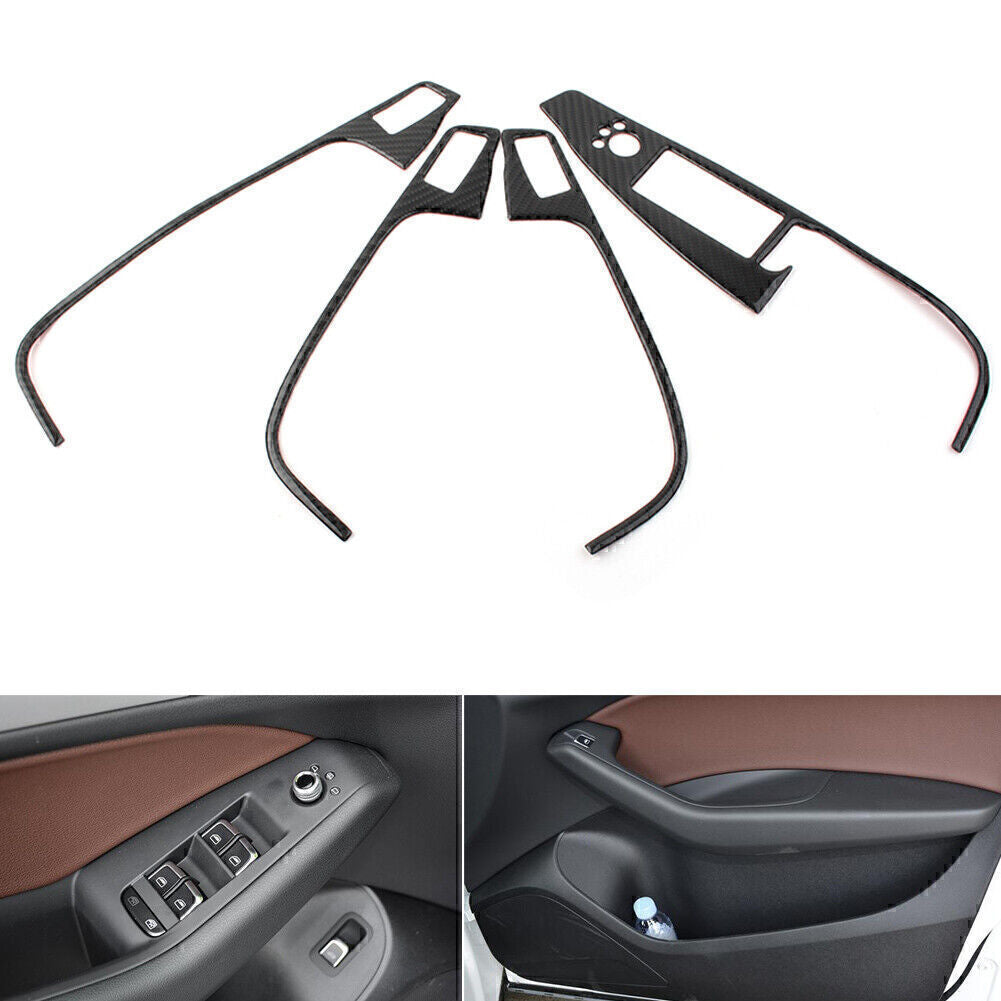 Carbon fiber interior window switch button cover trim for 2009-2017 for Audi Q5
