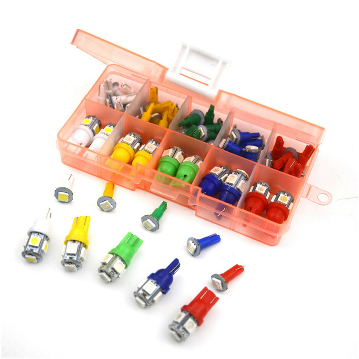 40Pcs 12V T5 T10 5050SMD Car Instrument Panel Light Bulb Clusters Dashboard Lamp