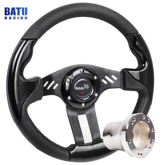 For Club Car for DS 1984-UP Silver Hub Adapter+13inch for Golf Cart Steering Wheel