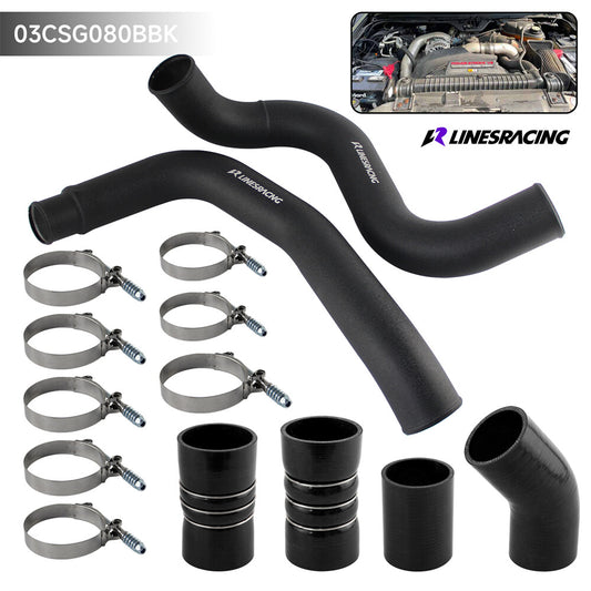 Intercooler Pipe Boot Kit For 03-07 for Ford 6.0L Diesel Turbo Black