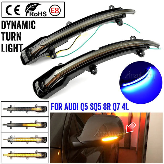 Dynamic Sweeping Wing Mirror Indicator Turn Signal Light for Audi Q5 Q7