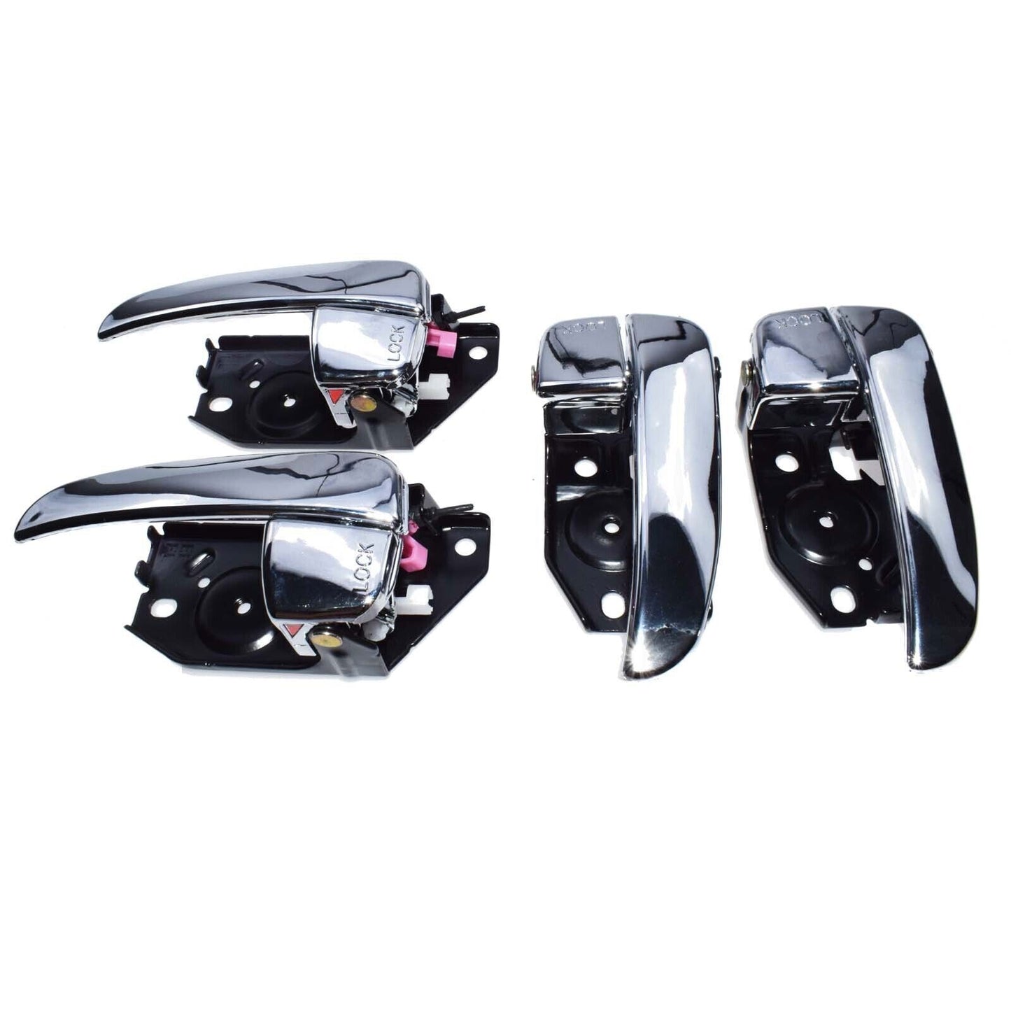 for Hyundai Sonata 2001-2005 Set of 4 Interior Door Handles Chrome FL RL RR