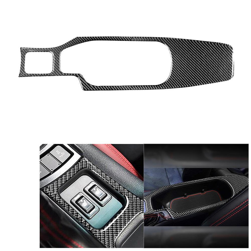 Carbon Fiber Central Armrest Panel Cover Trim for Toyota 86 for Subaru BRZ 2017-2019