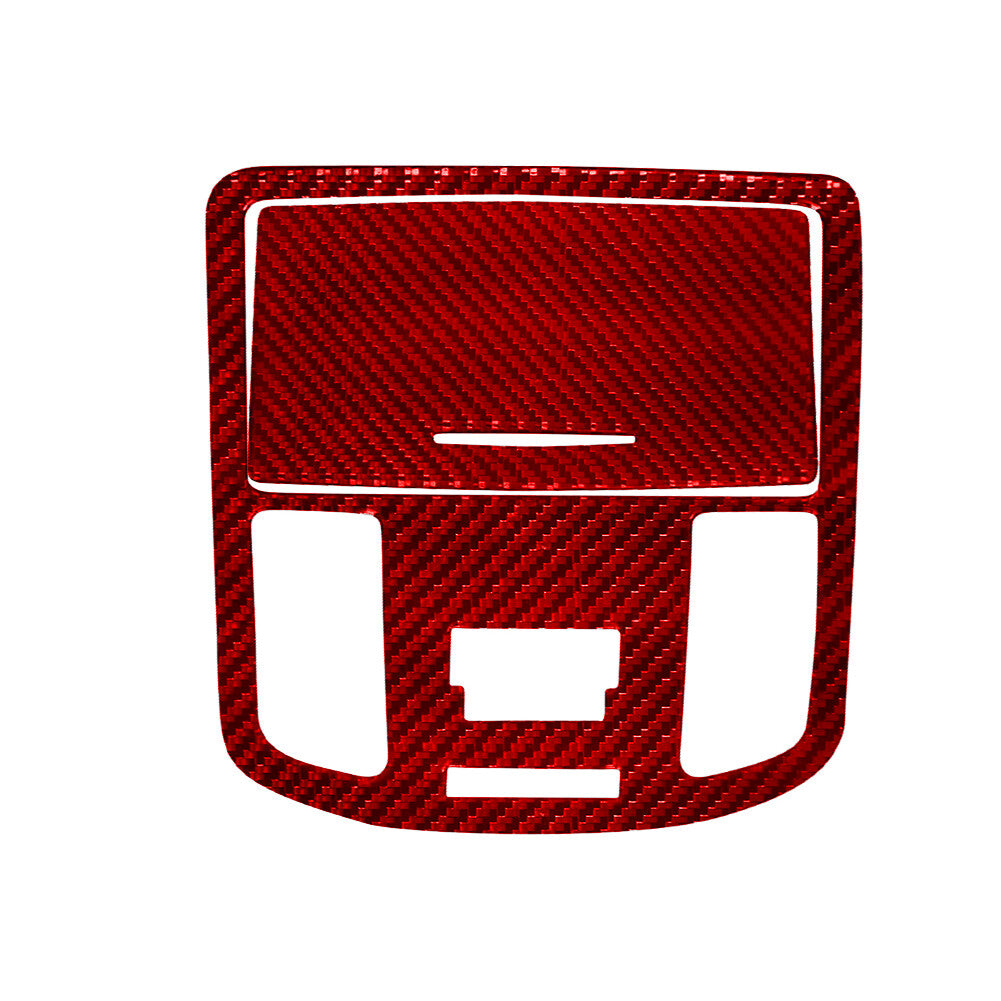 2Pcs Red Carbon Fiber Roof Reading lights Cover Trim For 2015-2021 for Toyota Hilux