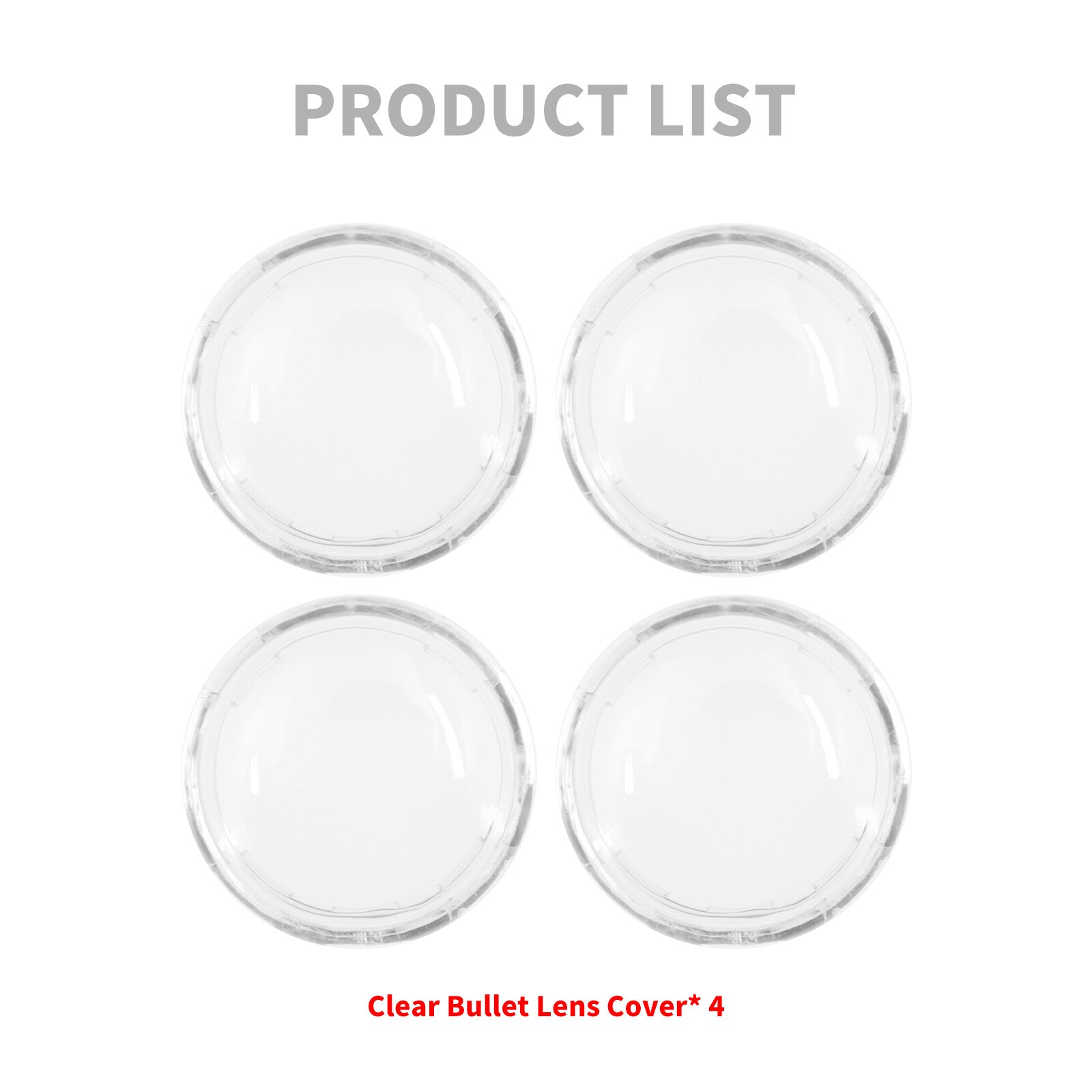 4x Bullet LED Light Clear Lens Covers for Harley Electra Road Glide Sportster