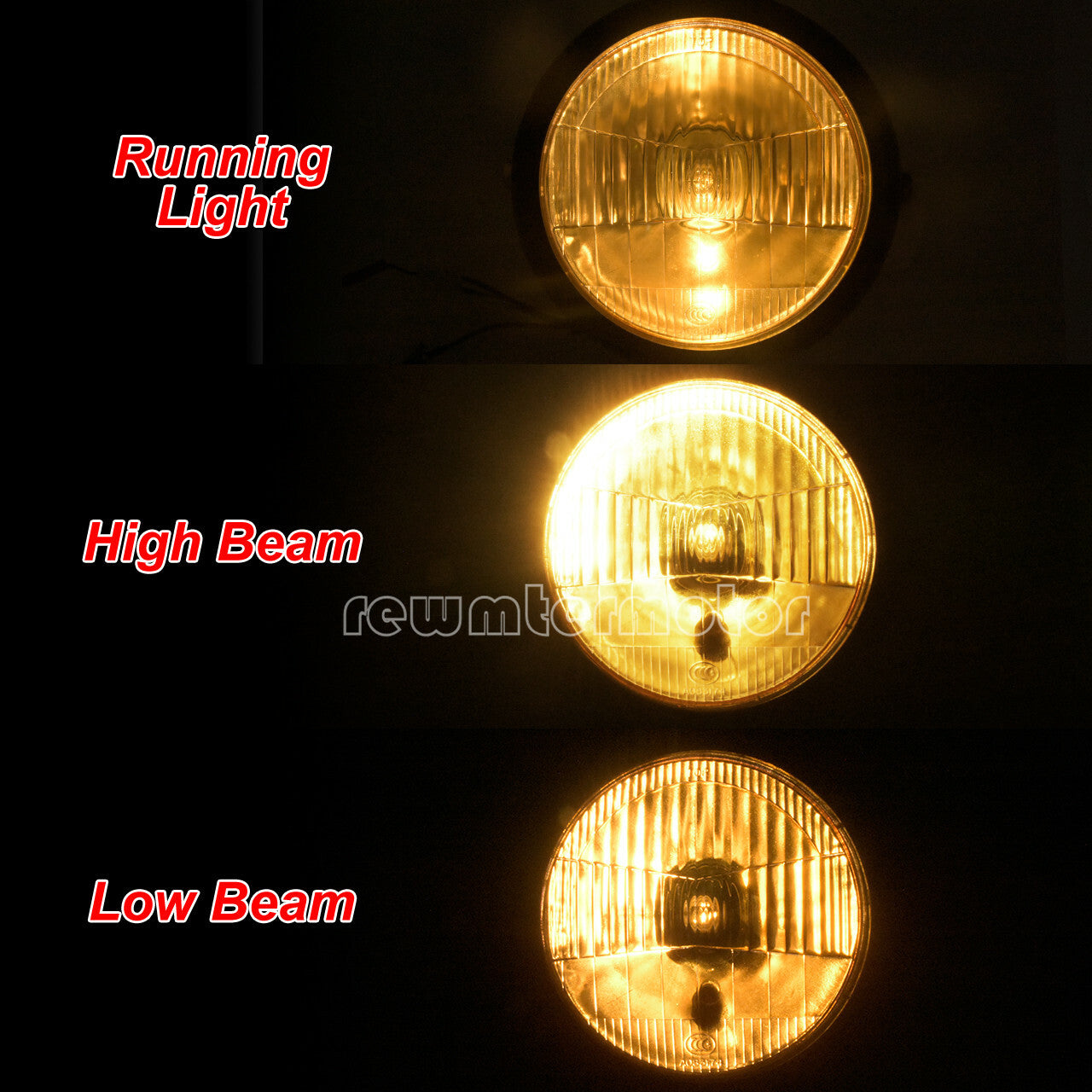6 Round Motorcycle Headlight Grill Amber Cover Fit for Harley Copper Cafe Racer
