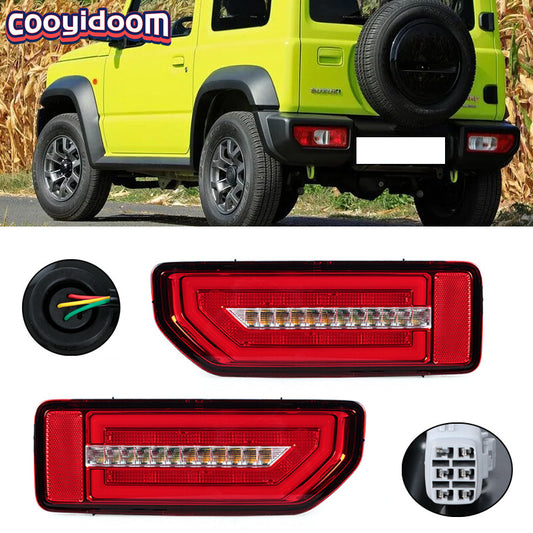 2-pack of LED taillights, turn signals, and brake lights for 2019 and 2020 for Suzuki for Jimny vehicles.