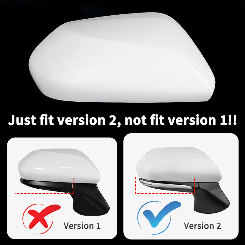 Passenger Right Side Door Wing Mirror Cover Cap White fit for Toyota for CAMRY 2018-2023