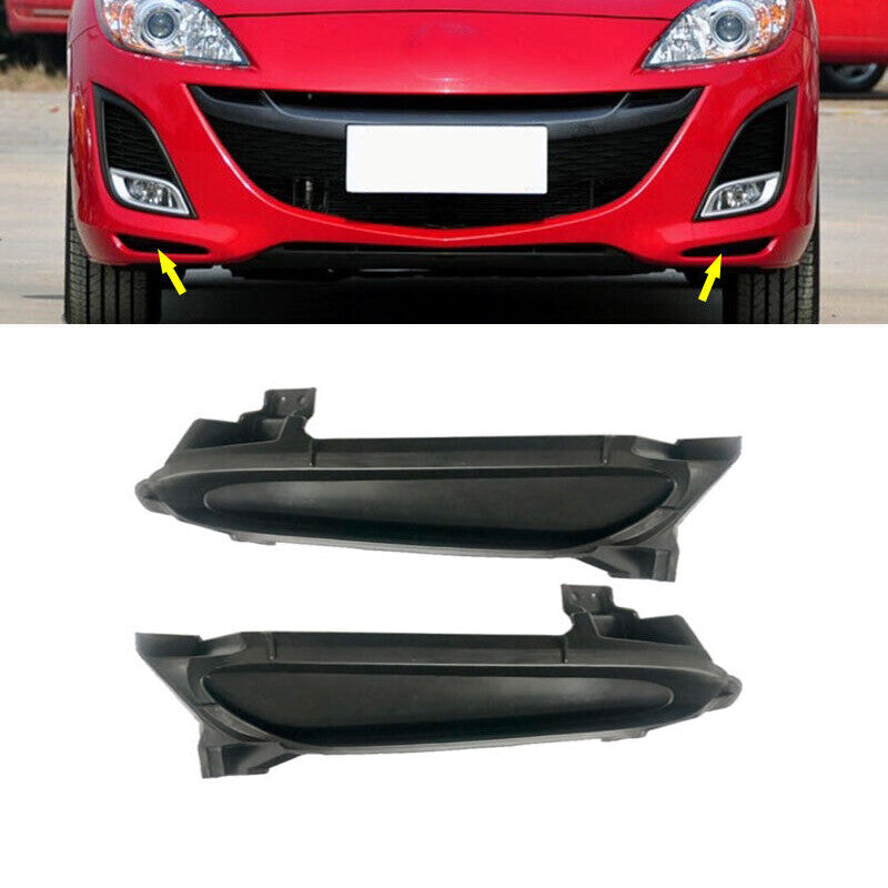 Pair of front bumper lower vent cap trim trim frames LHRH for 2010-2011 for Mazda 3