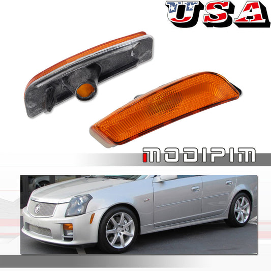 2-Pack Amber Lens Front Corner Marker Lights for 2003-2007 for Cadillac CTS CTS V
