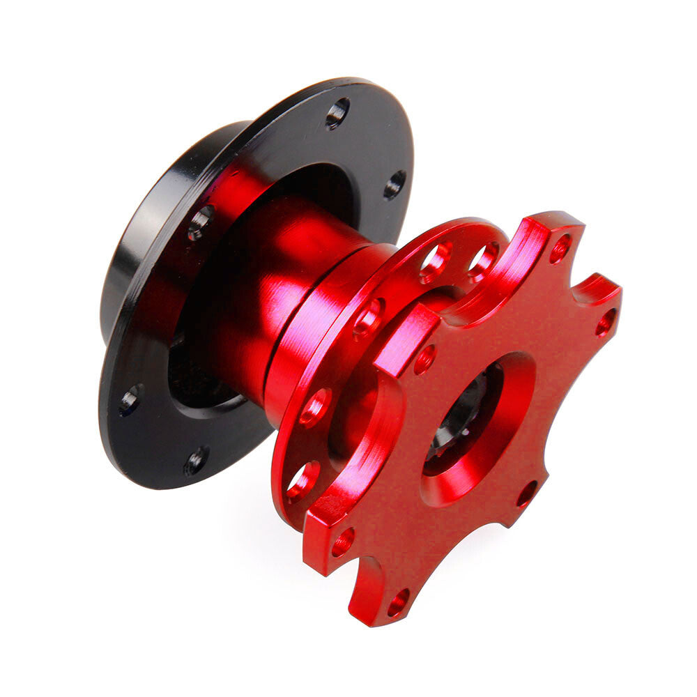 Universal Red Quick Release Adapter Snap Off Steering Wheel Boss Hub Race
