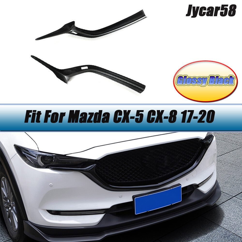 Front Bumper Mesh Grille Grills Strip Trims Cover for Mazda CX-5 CX5 CX8 17UP
