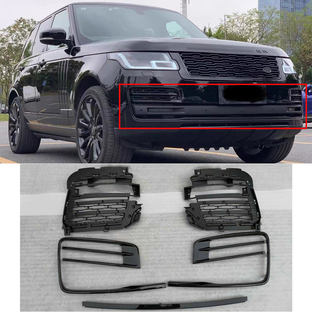SVA Front Fog Light Grille Covers for Range Rover Vogue L405 2018-2022 All Black