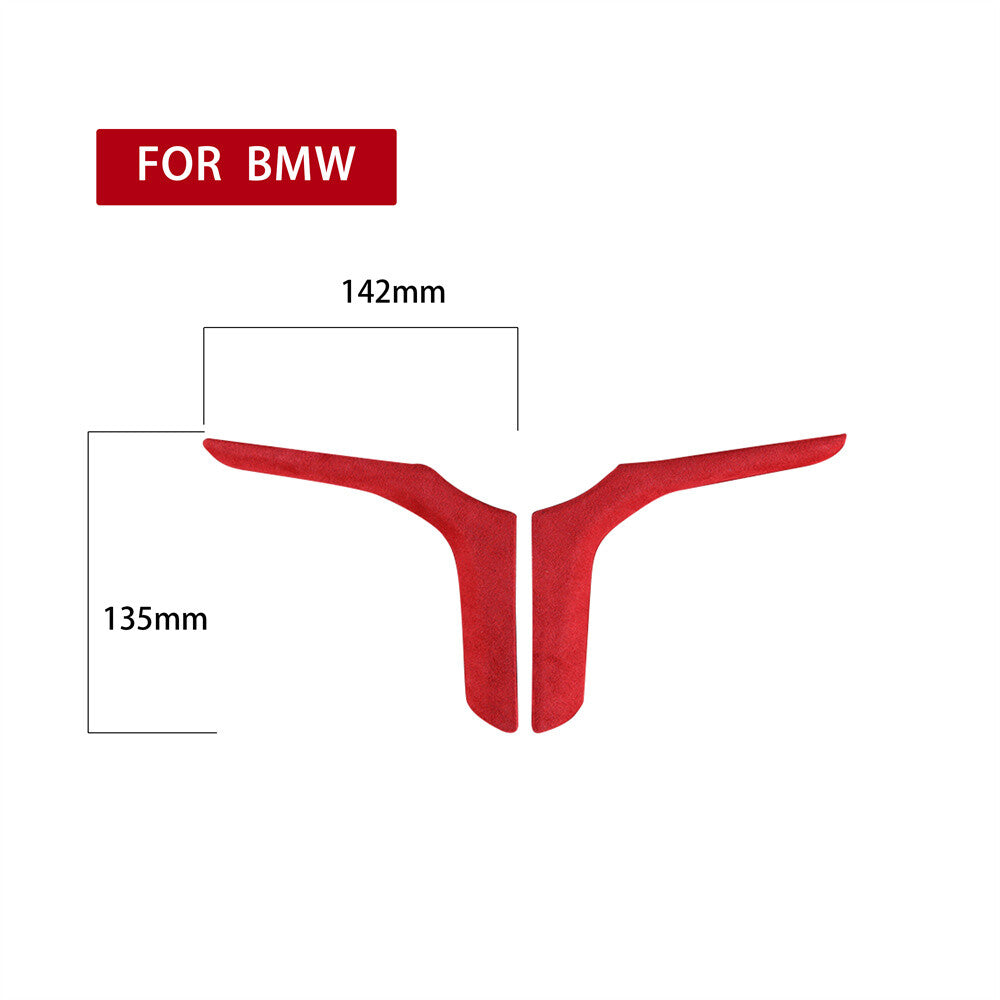 Suede Red Interior Steering Wheel Panel Cover for BMW 3 Series G20 G28 2020-2023