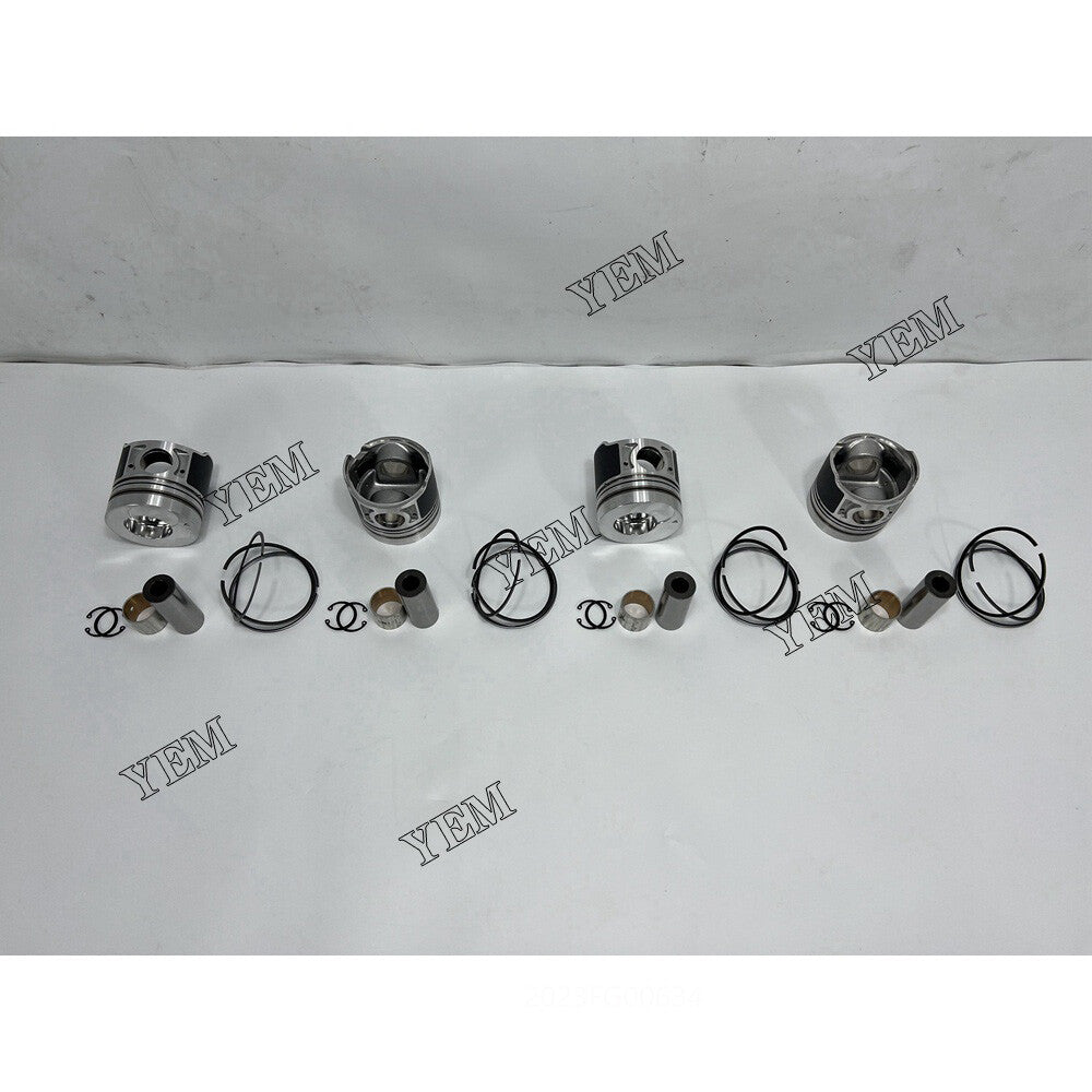 6PCS FD33 Piston Kit With Ring Set STD for Nissan Excavator Diesel Engine Parts