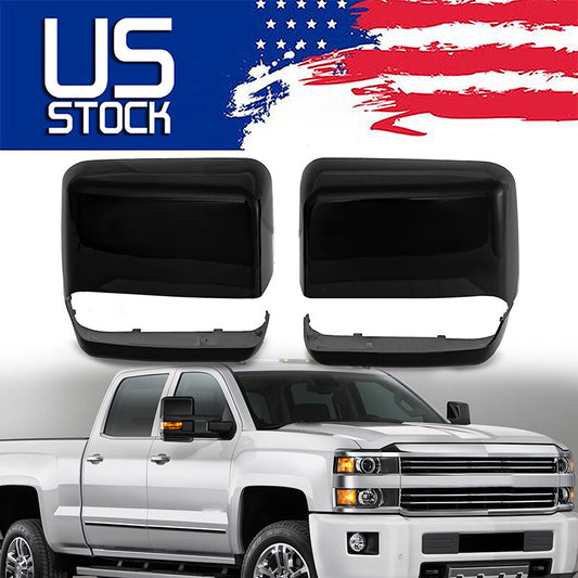 New Gloss Black Mirror Cover for 2014-2019 for Chevrolet Silverado for GMC for Sierra