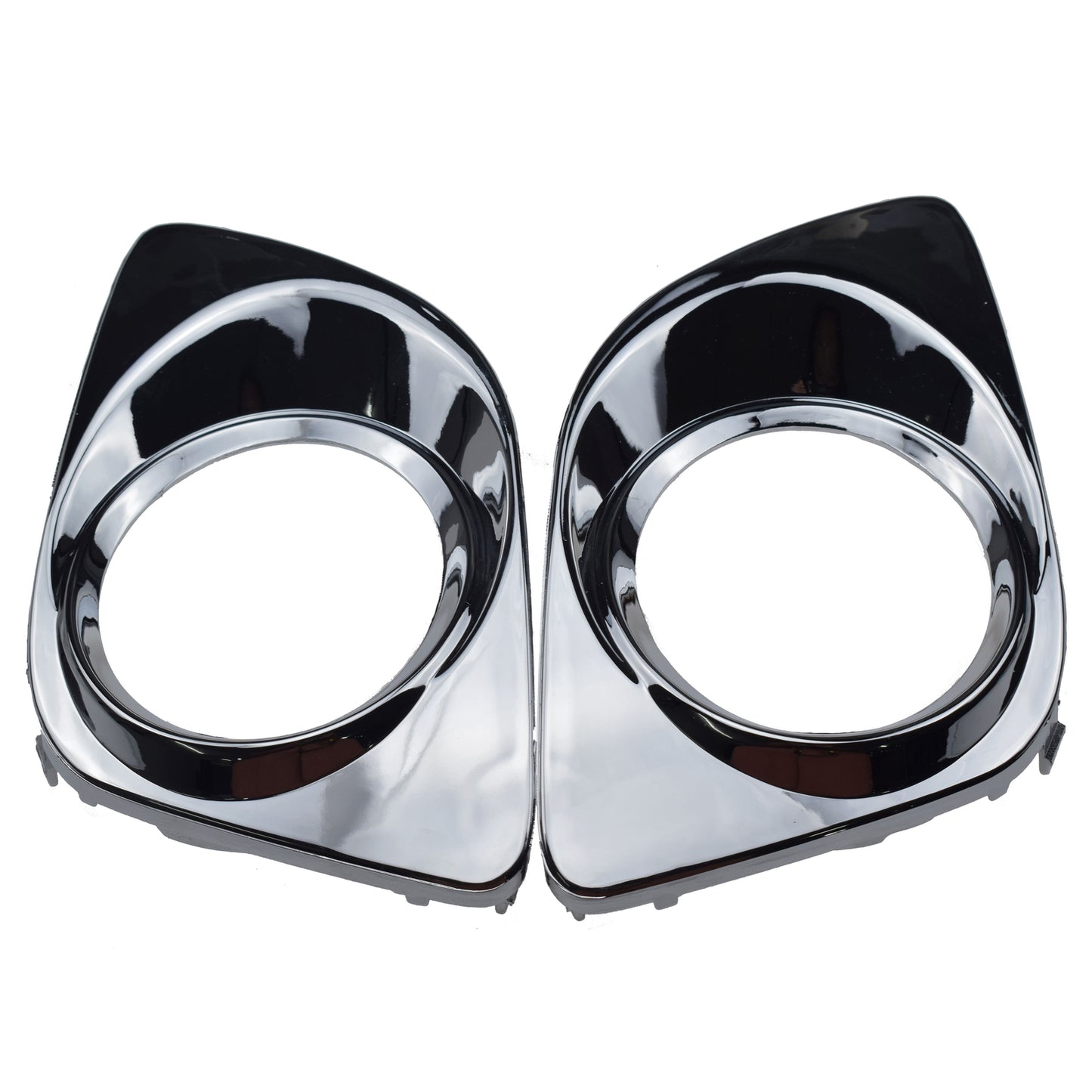 A pair of chrome fog light trim covers, 521270T010, suitable for Toyota Venza.