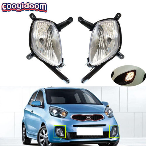 For 2011-15 for KIA Picanto Morning New Front Bumper Fog Lights Fog Lamps LHRH