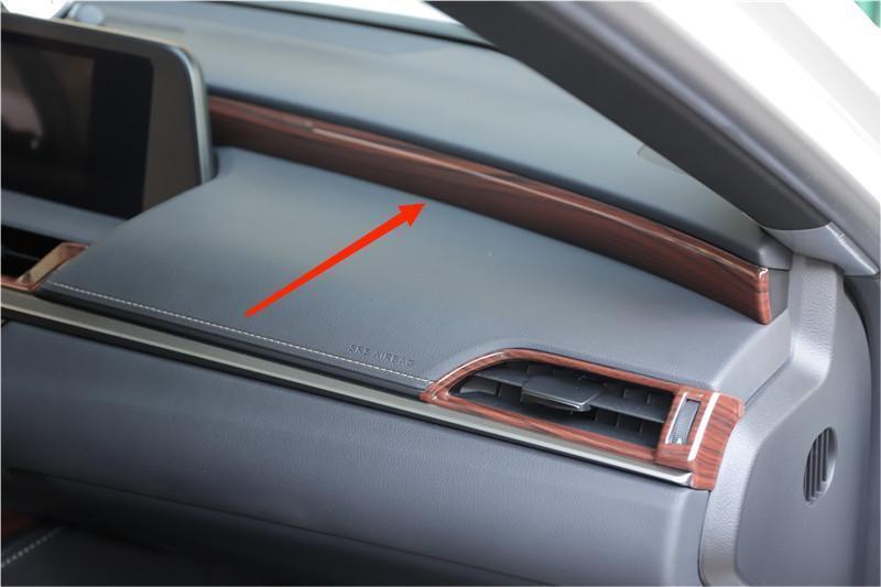 Middle Console Dashboard Strip Trim Interior Fit for Lexus for ES 2015-2017 Red Wood