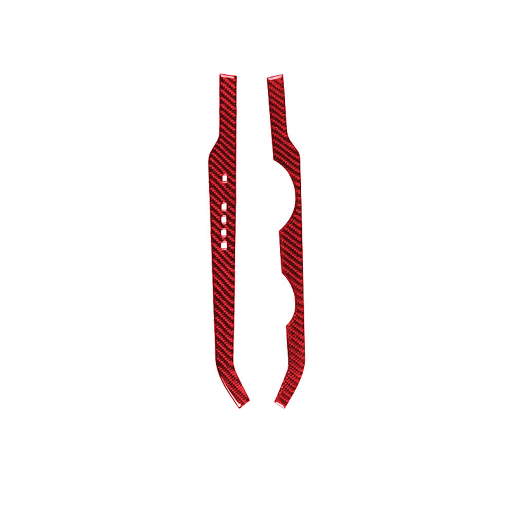 Carbon Fiber Gear Shifter Side Trim Strip Panel for Ford Explorer 2011-2014 Red