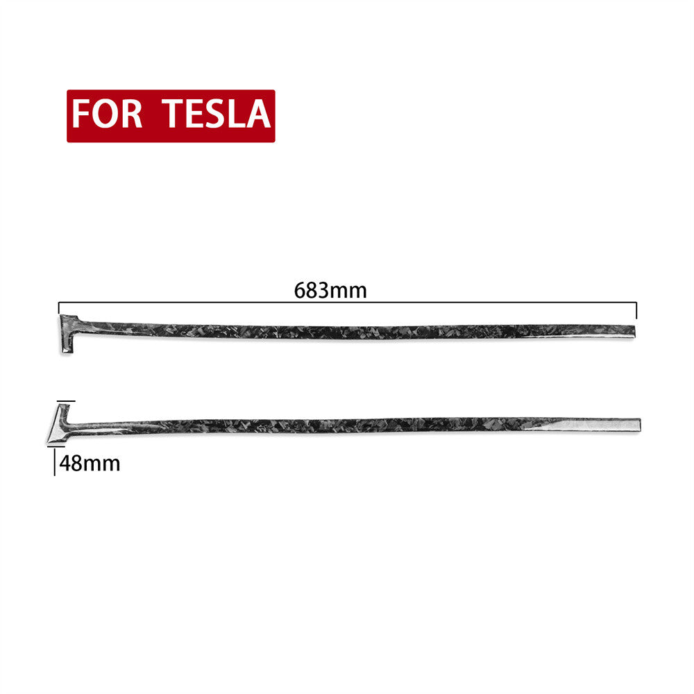 Forged Carbon Fiber Central Control Decor Panel Trim for Tesla Model 3 / Y 2017+