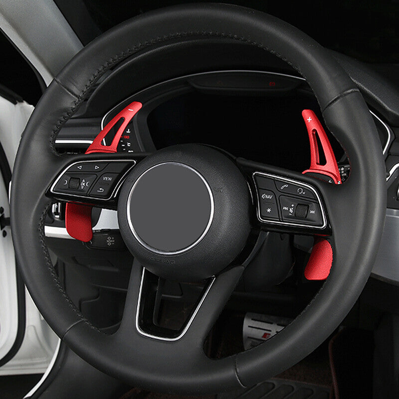 Red Paddle Shift Extenders Steering Wheel Gear Shifters for Audi A3/A4/A5/A6/Q7