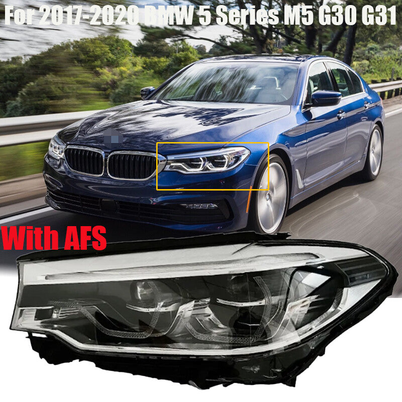 Left LED Adaptive Headlight Headlamp W/AFS For 2017-2020 for BMW 5 Series M5 G30 G31