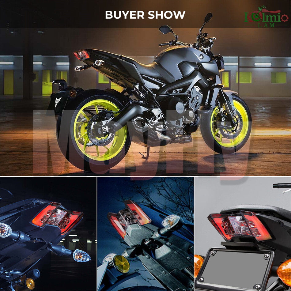 Fit For 17-21 for Yamaha MT-09 FJ-09 FZ09 LED Rear Tail Light Integrated Turn Signal