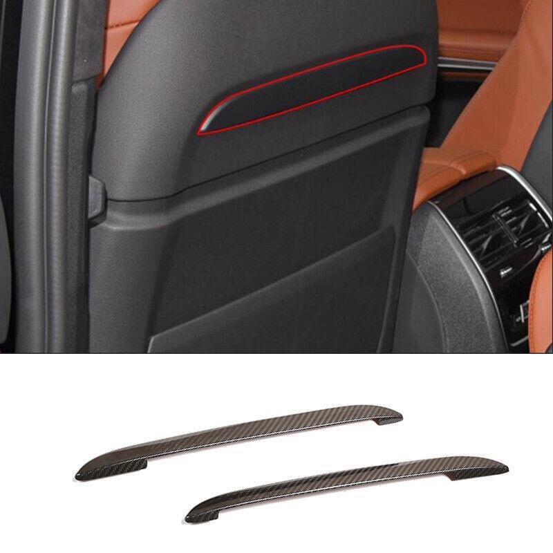 Dry Carbon Fiber for Seat Back Net Bag Frame Cover Trim Fit for BMW X7 G07 2019-2022
