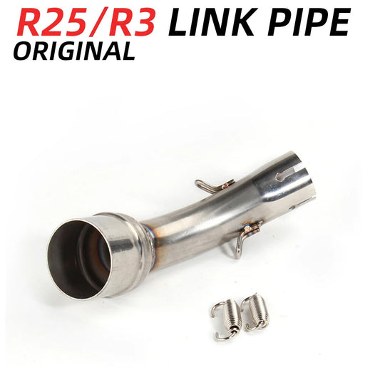 for Yamaha R3 R25 MT03 Exhaust Motorcycle Slip on Middle Link Pipe 51mm Muffler