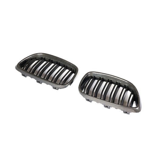 Carbon Front Grille Grill Double Line Matt Black for BMW 2Series F22 F23 F87 M2