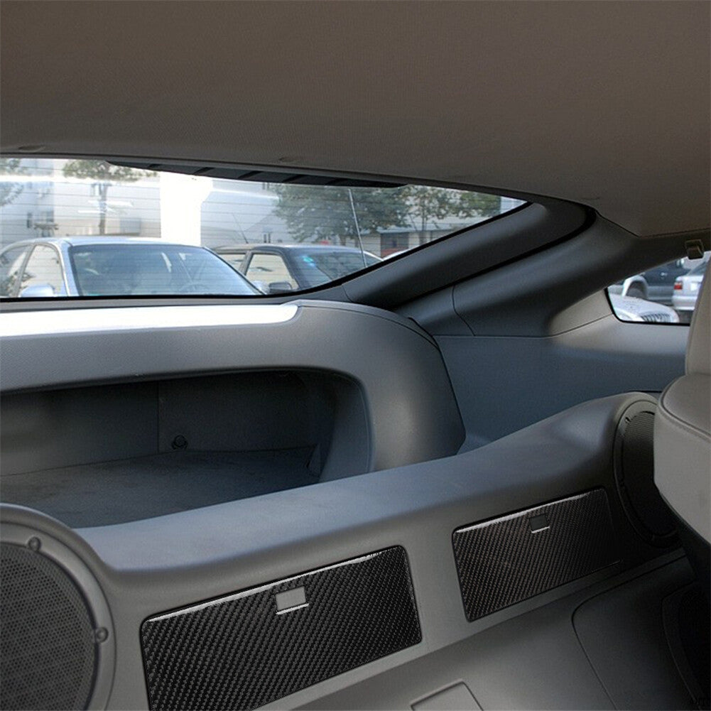 2Pcs Rear Storage Box Panel Trim Cover Carbon Fiber for Nissan 350Z 2006-2009