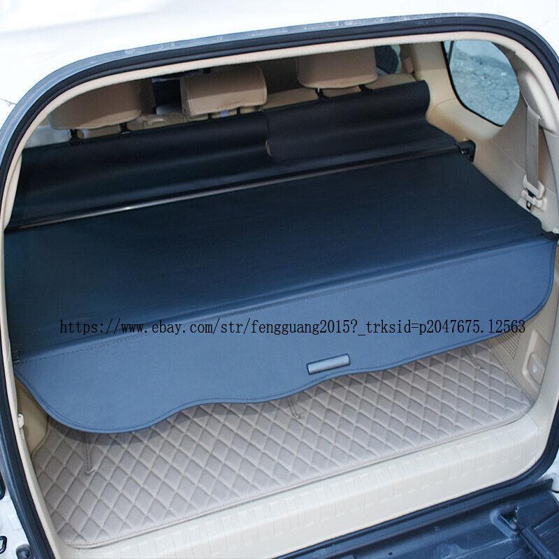 for Toyota Prado FJ120 2003-2009 Black Rear Trunk Shielding Shade Cargo Cover