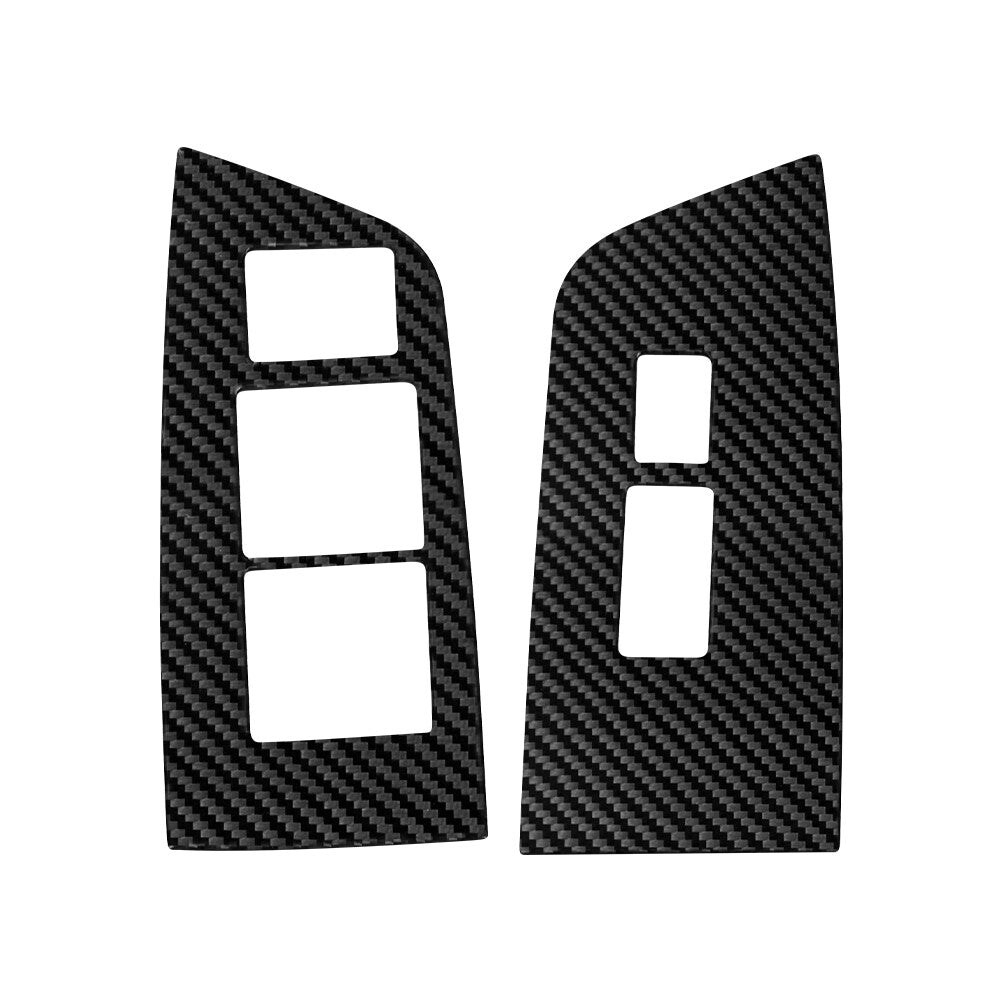 2X Carbon Fiber Front Door Switch Cover Trim for Honda Ridgeline Pilot 2017-2020