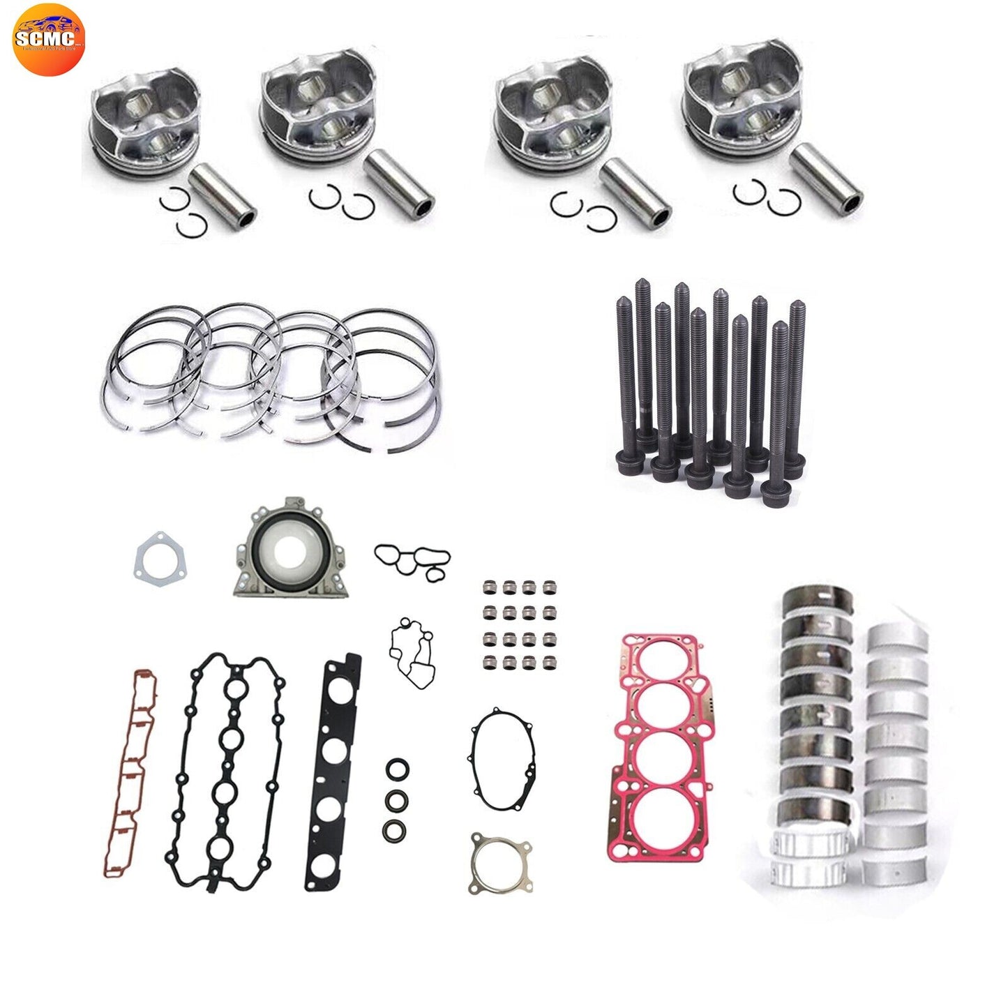 2.0T Engine Reconstruction Maintenance Kit Piston Seal for VW for AUDI AXX BWA BPY
