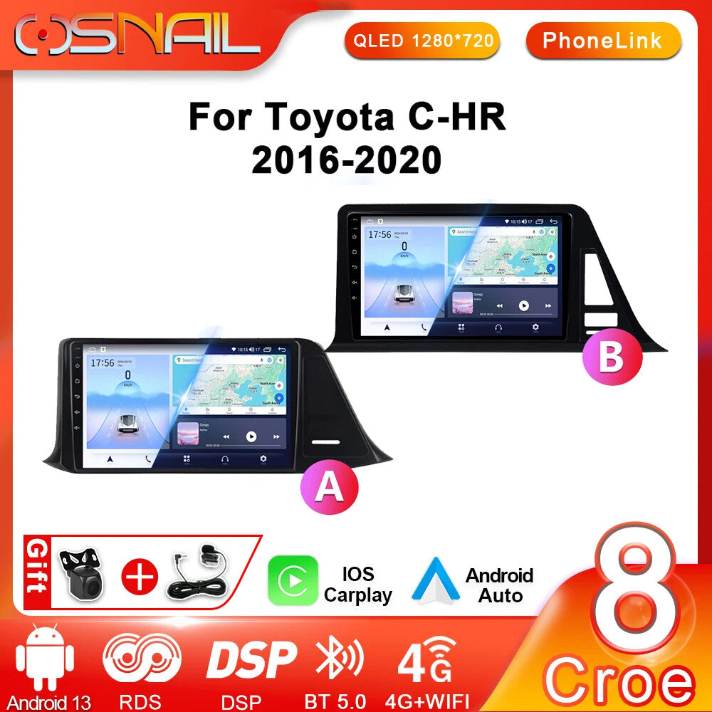 Carplay Car Radio for Toyota C-HR CHR 2016-2020 Auto Multimedia Player GPS Navi