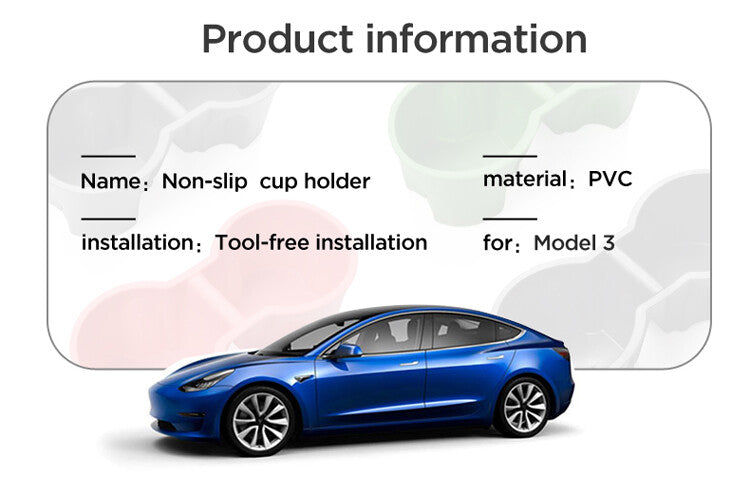 Water Cup Holder Storage Box for Tesla Model 3 2017-2020 Model3 Accessories PVC