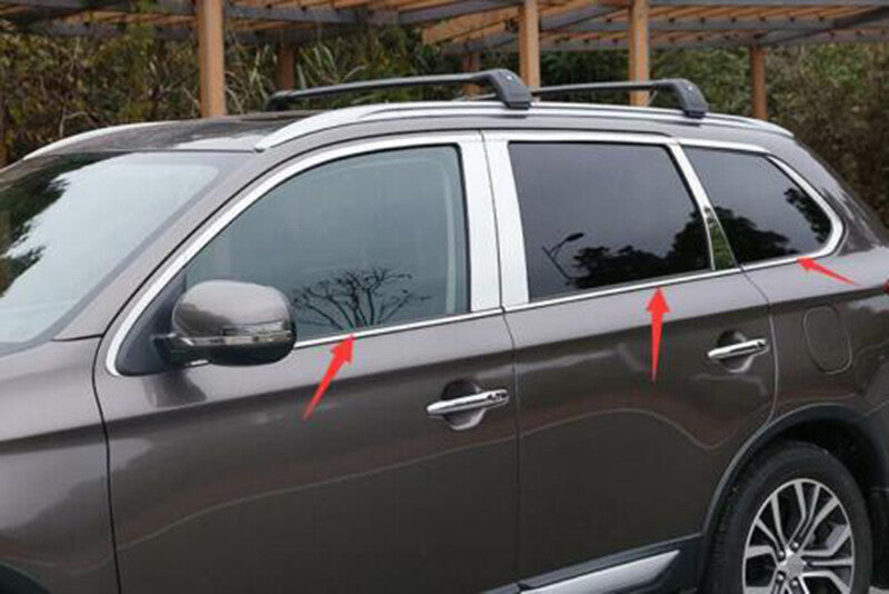 for Mitsubishi Outlander 2013-2020 silver Window Bottom Sill Strip Molding Trim
