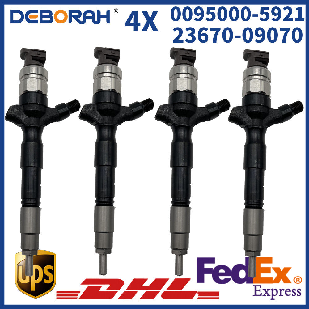 4pcs 23670-09070 Fuel Injector 095000-5921 Nozzle for Toyota Hiace Hilux