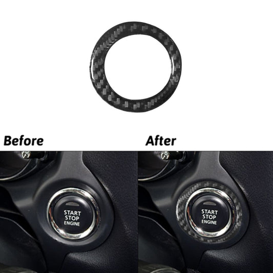Carbon Fiber Ignition Button Cover Trim for Mitsubishi Outlander 2014-2016