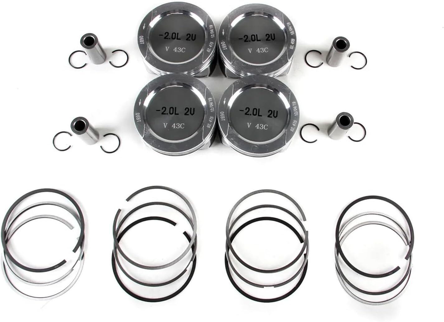 STD Pistons  Rings Set for VW for Bora for Jetta for Golf for Passat 2.0 for Seat 06B107065B