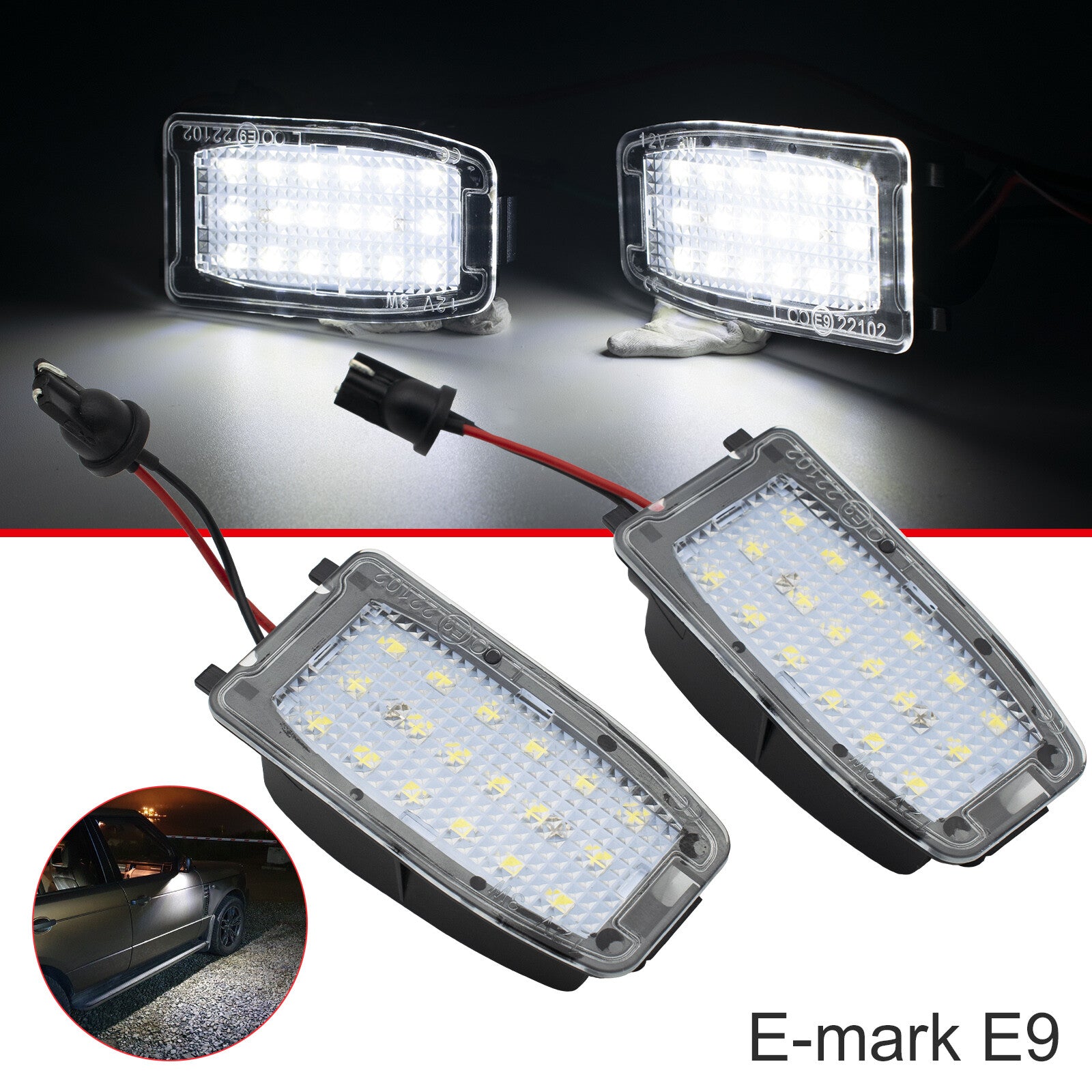2005-2013 for Land Rover for Range Rover Sport LED Side Mirror Under Puddle Light 2x