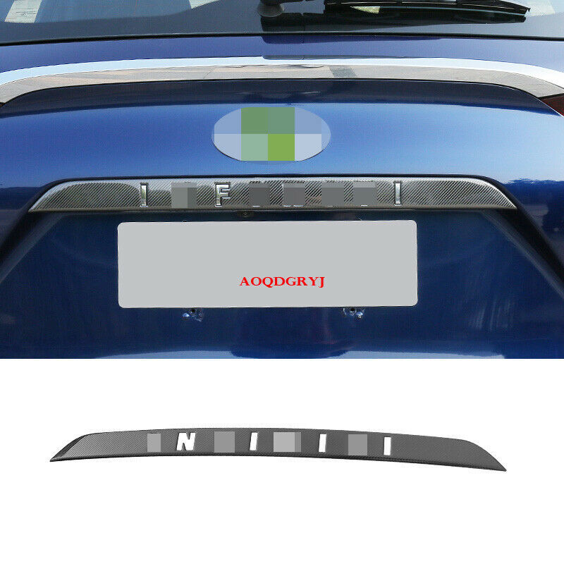 for Infiniti QX50 2019-24 Carbon Fiber Trunk Middle Tailgate Moulding Strip Trim