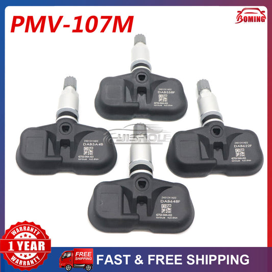 4PCS PMV-107M NEW TPMS for Honda CR-V Accord 315Mhz Tire Pressure Monitor Sensor
