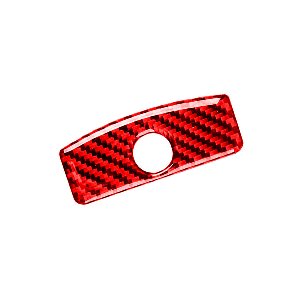 Red Carbon Fiber Radio Console Buttons Cover Trim for Subaru Forester 2009-2013