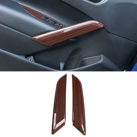 for Toyota for Corolla Cross 22-24 2P Peach Wood Interior Door Armrest Strip Trim