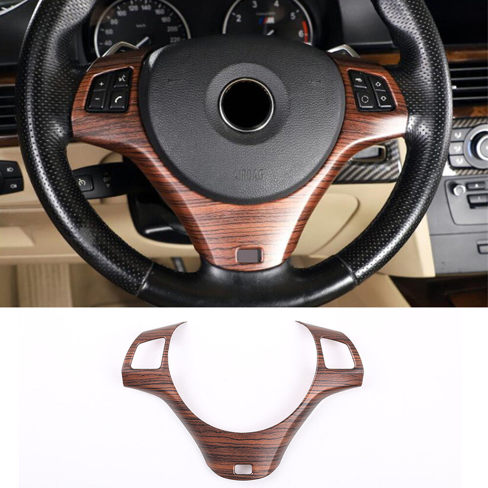 Pine Grain ABS Steering Wheel Panel Cover for BMW 3 Series E90 E92 E93 2005-2012