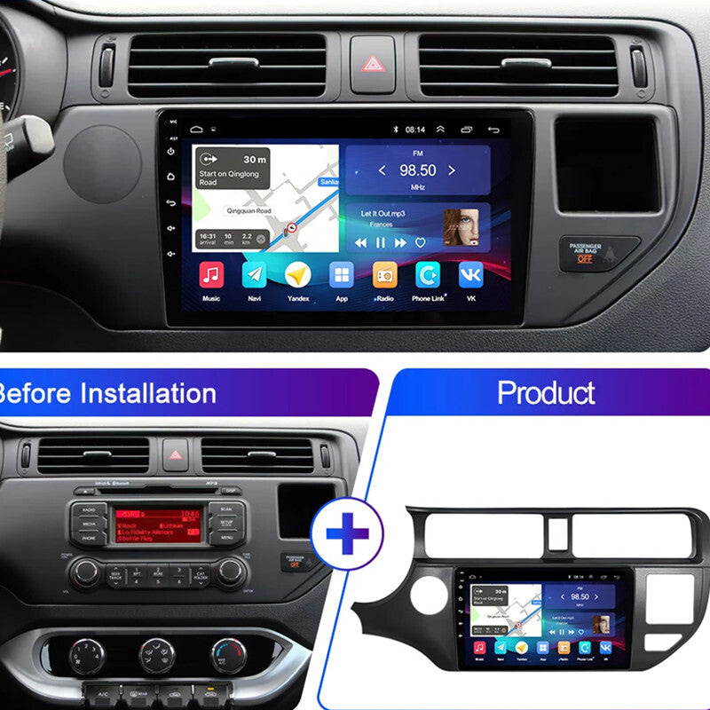 Android Car Radio Multimedia WiFi GPS Navigation for 12-15 for KIA RIO Carplay Head